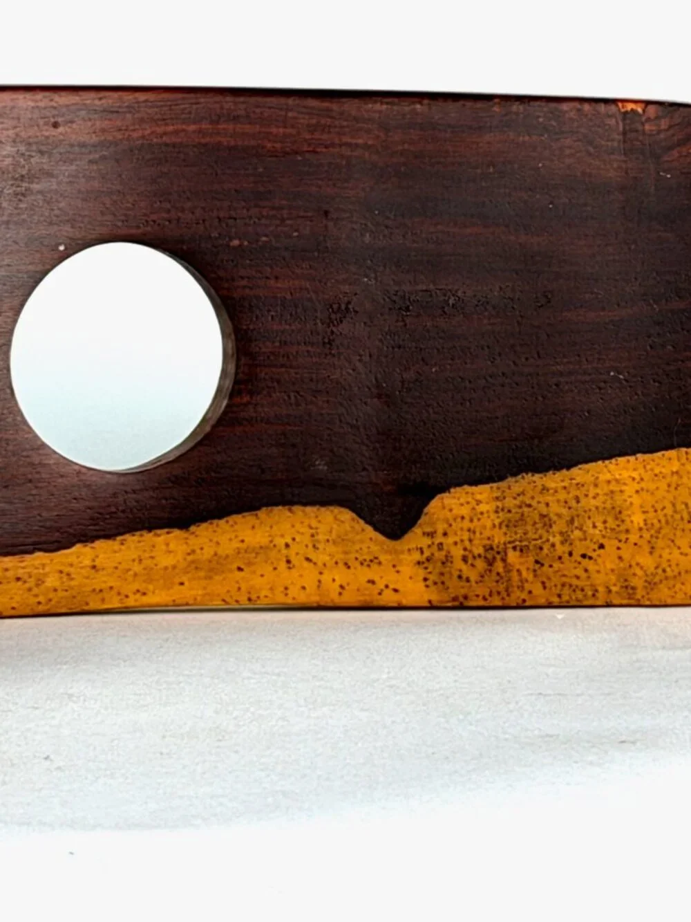 Balancing Wooden Wine Holder Curved Single Bottle Display Stand Unique Counterto